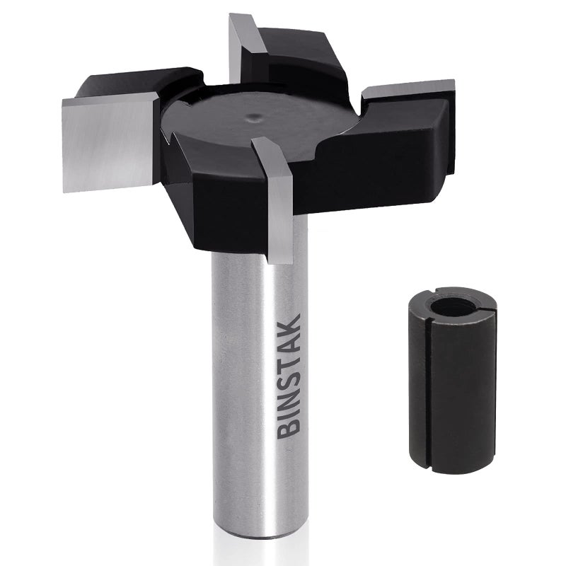 BINSTAK CNC Spoilboard Surfacing Router Bit 1/2" Shank, Slab Flattening Router Bit Carbide Planer Router Bits Wood Milling Cutter Planing Tool Woodworking Tools by BINSTAK - Image 1
